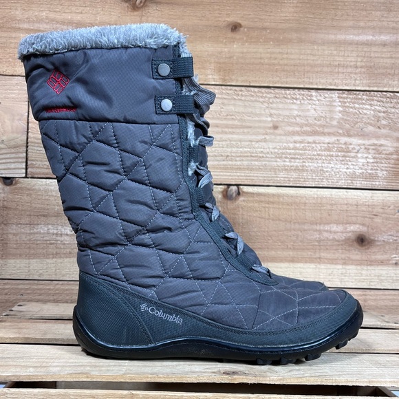 Columbia Minx Mid II, Womens 7, Grey Waterproof 200g Faux Fur Winter Boot - Picture 2 of 14